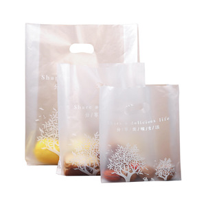 cake dessert biodegradable plastic carrying takeaway bag thicken bread handle plastic bag
