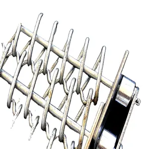 ステンレス鋼チェーンスパイラルコンベヤーベルト金属バランス織りワイヤーメッシュベルトコンベヤーメッシュベルト