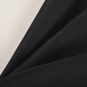 Bằng tia nước 100% polyester mềm màu đen dệt vải may interlining chất liệu - Product Image 6