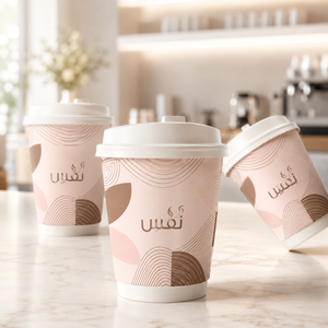 แก้วกาแฟกระดาษคราฟท์สองชั้นย่อยสลายได้ ขนาด 8 ออนซ์ 12 ออนซ์ 16 ออนซ์ พร้อมฝาปิด พิมพ์โลโก้ได้ เป็นมิตรกับสิ่งแวดล้อม - Product Image 1