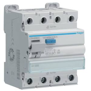Disjoncteur différentiel Hager série CDH <span class=keywords><strong>type</strong></span> <span class=keywords><strong>A</strong></span>-HI 10kA, certifié CE IEC, conforme à la norme IEC61008-1, stock usine disponible - Product Image 1