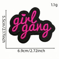 Patch de gang brodé à repasser pour fille, tissu en toile pour décoration de chapeau pour femmes et filles