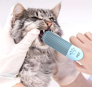 Cepillo de Dientes de Silicona para Mascotas, Cepillo de Dientes 360 para Perros y Gatos ° Cepillo de Dedo para Cuidado Dental de Mascotas con Cerdas Suaves, Eliminador de Mal Aliento, Limpieza Bucal - Product Image 2