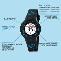 Montre de sport numérique pour enfants Mingrui, étanche 3ATM, lumineuse, alarme, chronographe, mouvement japonais, OEM
