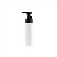 Bouteille en PET transparente blanche de 100 ml, 150 ml, 200 ml avec pompe à mousse rose, bouteille de nettoyant, emballage de bouteilles cosmétiques en plastique moussant