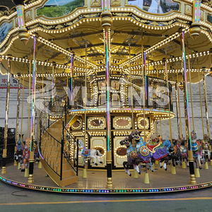 Juego de paseo de Carnaval de lujo Otras instalaciones del Parque de Atracciones Recinto ferial Merry Go Round Juego suave Carruseles musicales Caballo a la venta - Product Image 6