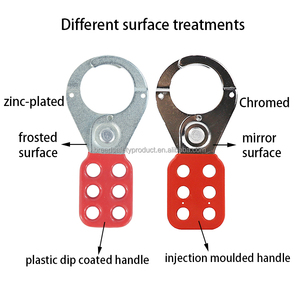 Kẽm Mạ <span class=keywords><strong>6</strong></span> Padlock Công Suất Thép <span class=keywords><strong>Hasp</strong></span> Với Tay Cầm Bằng Nhựa Đầy Màu Sắc Cho Lockout Tagout K02 - Product Image 4