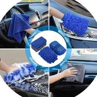 Kit d'outils d'accessoires de lavage de voiture Seau pliable Gant de lavage éponge Serviettes Pneu Brosse Duster Kit complet d'entretien de voiture intérieur