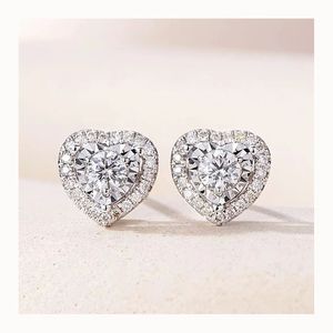 ต่างหูเพชรแท้ทรงหัวใจ Xinfly ทองคำแท้ 18k น้ำหนัก 0.31 กะรัต H VS - Product Image 1