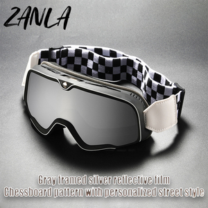 2026 New Fashionable <strong>Snow</strong> Skiing <strong>Goggles</strong> Big Frame Motorcycle Sunglasses with Breathable Comfortable Sponge Grid Belt for Winter - Product Image 4