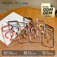 Funda Magnética Personalizada de Dos Tonos para Teléfono, TPU, PC, TPE, Antigolpes, Transparente, a Prueba de Golpes, con Protección UV para iPhone 17, 16, 15 Pro