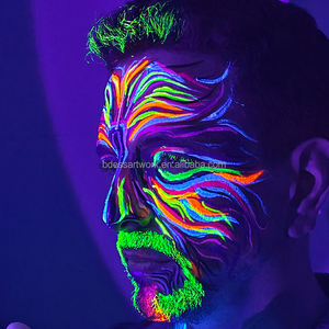 <span class=keywords><strong>Pintura</strong></span> facial y corporal activada por agua, kit de <span class=keywords><strong>pintura</strong></span> facial con luz UV, Cosplay - Product Image 3