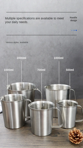 Barista Tools Latte Art Maatbeker Met Grote Capaciteit Roestvrijstalen Metalen Melkschuim Koffiepot Praktische Maatbeker - Product Image 6