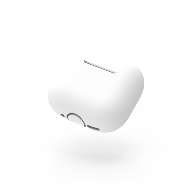 Cute Pure Color Soft Silicon Design Anti-slip Protective Earphone Cover case for Airpods Pro 3 2 1 with Pendant