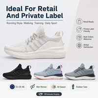Chaussures de course personnalisées, respirantes, avec empeigne en tricot élastique, semelle légère en EVA, baskets avec logo imprimé sur le côté, pour le sport unisexe