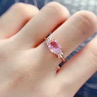 Factory Wholesale 925 Sterling Silver Women's Wedding Rings Natural Morganite Oval Cut New Fashion Wedding Anniversary Gift CMA