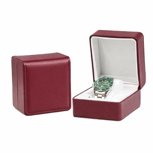 กล่องนาฬิกาแบรนด์เนมสุดหรู กล่องของขวัญเครื่องประดับหนัง PU แบบมีบานพับ พร้อมช่องใส่กำมะหยี่สำหรับนาฬิกา  รับทำโลโก้ตามสั่ง สำหรับบรรจุภัณฑ์นาฬิกาขายปลีกและขายส่ง - Product Image 4