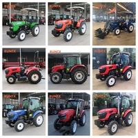 RUNTX 50 PS 4x4 Landwirtschaftlicher Radtraktor mit Frontlader Yangdong-Motor Optionale Kabine