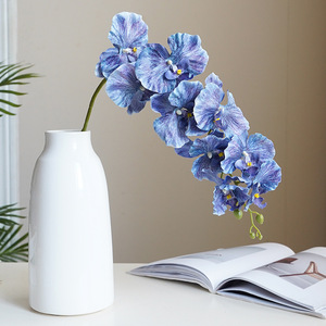 Orquídeas de Alta Calidad, 9 Cabezas, Artificiales, Color Rosa <span class=keywords><strong>Lila</strong></span>, Tacto Real, Flores de <span class=keywords><strong>Orquídea</strong></span> Phalaenopsis para Decoración de Bodas <span class=keywords><strong>y</strong></span> Hogar - Product Image 4