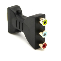 Adaptor Audio Video HDTV Male ke 3 RCA AV Female dengan Selubung PVC, Transmisi Satu Arah untuk TV & Pemutar DVD, Stok Adaptor RCA HDTV 3