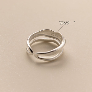 Anelli regolabili con dito d'<span class=keywords><strong>onda</strong></span> multistrato in <span class=keywords><strong>argento</strong></span> Sterling 925 geometrico all'ingrosso per le donne - Product Image 3