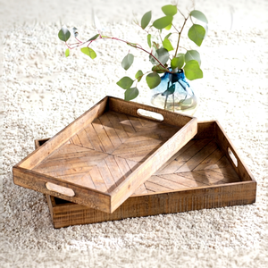 Plateau de service en bois durable de qualité supérieure, best-seller, créatif, pour boissons et thé, planche de rangement, directement de l'usine - Product Image 1