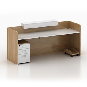 Comptoir de réception de bureau en verre sur mesure, design d'usine chinoise - Product Image 3