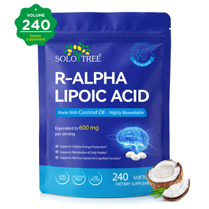 SOLOTREE Integratore Erboristico Antiossidante con Olio di Cocco e Acido R-Alfa Lipoico in Softgel per Supporto Anti-Invecchiamento e Livelli di R-ALA - Product Image 1