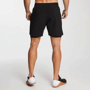 Nouveaux shorts de sport pour hommes respirants à taille élastique, couleur unie, séchage rapide, vente en gros d'usine - Product Image 2