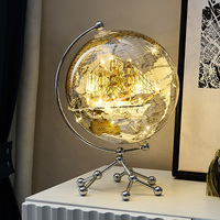 Globe terrestre décoratif de bureau en plastique transparent, accessoire de décoration