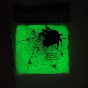Halloween fluorescent spider web indoor and outdoor ghosts in the dark spider web decoration for Halloween