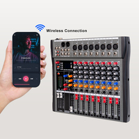 Système de sonorisation CT8 à 8 canaux, console de mixage audio alimentée, contrôleur de DJ stéréo professionnel, karaoké