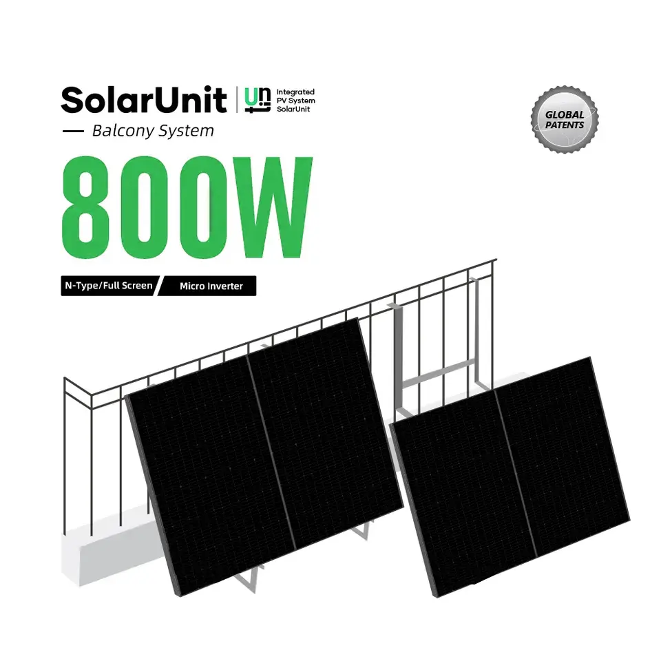 Baufar güneş ünitesi tak ve çalıştır yarı esnek güneş sistemi 800w komple Set balkon santral