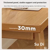 ZTS820 Bureau d'ordinateur à double étude simple Établi de jeu de bureau long avec un design moderne et un style en bois massif