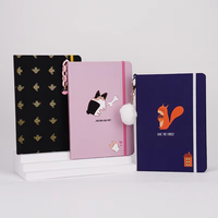 Cuaderno de Tapa Dura Personalizado con Diseño de Animales, Cuaderno con Banda Elástica de Dibujos Animados en Color, Bloc de Notas A5