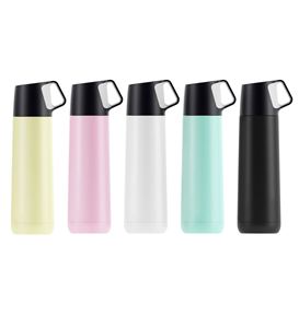 304 Stainless <b>Steel</b> Insulated Cup - Portable Sports Water <b>Bottle</b> with Double Lids - Coffee Cup and Tea Cup - Product Image 2