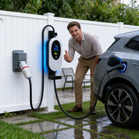 Chargeur rapide pour véhicules électriques, station de recharge portable pour véhicules électriques, borne de recharge murale 22 kW 11 kW 3 phases EVSE, application intelligente WiFi, recharge de véhicules électriques