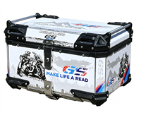 Vente en gros de boîtes latérales pour moto en aluminium de 45 L, étanches, verrouillables, universelles, avec support en acier au carbone et doublure en cuir