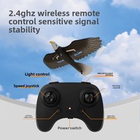 Avión de Juguete RC en Forma de Águila de 2.4GHz, de Resina Plástica, con Luces y Baterías, Alcance de 100m, Listo para Usar, para Niños