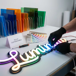 Enseigne lumineuse LED 3D personnalisée YTSF-G1, étanche IP65, affichage multicolore, pour extérieur, <span class=keywords><strong>restaurant</strong></span>/magasin - Product Image 4