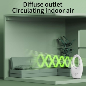 Ventilateur sans pales à moteur AC, 3 vitesses, contrôle tactile, oscillation, minuterie 7,5h, veilleuse 4 couleurs, télécommande, ultra silencieux, circulation d'air - Product Image 4