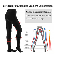 Collants de compression médicaux 20-30 mmHg pour femmes, à bout fermé, respirants, pour varices et œdèmes