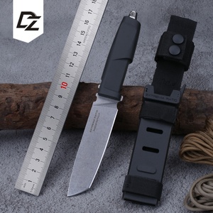 มีดพกพาคุณภาพสูงปรับแต่งได้ ทำจากสแตนเลส สำหรับการเอาชีวิตรอดกลางแจ้ง ตั้งแคมป์ และการต่อสู้ พร้อมด้ามจับยาง เหมาะสำหรับ EDC และงาน DIY - Product Image 2