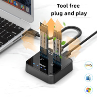 MAIWO K3016P Duplicateur SSD Nvme M.2 Dual Bay Type C GEN2 à M Key Solid State Drive Docking Station