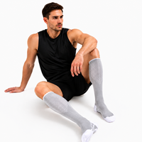 Chaussettes de compression en tricot personnalisées ODM unisexes, chaussettes de soutien de la circulation pour le sport, la course à pied, le cyclisme, l'entraînement, pour hommes et femmes