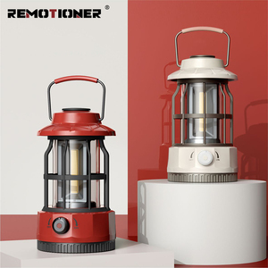 Có thể sạc lại retro kim loại cắm trại Đèn lồng Led Battery Powered đèn đèn với treo xử lý - Product Image 6