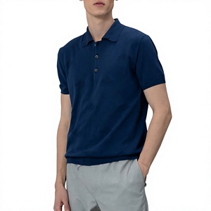 Polo de Manga Corta para Hombre, Otoño-Primavera, Estilo Casual de Negocios, Color Sólido, Bordado, Nuevo, Tejido de Punto - Product Image 2