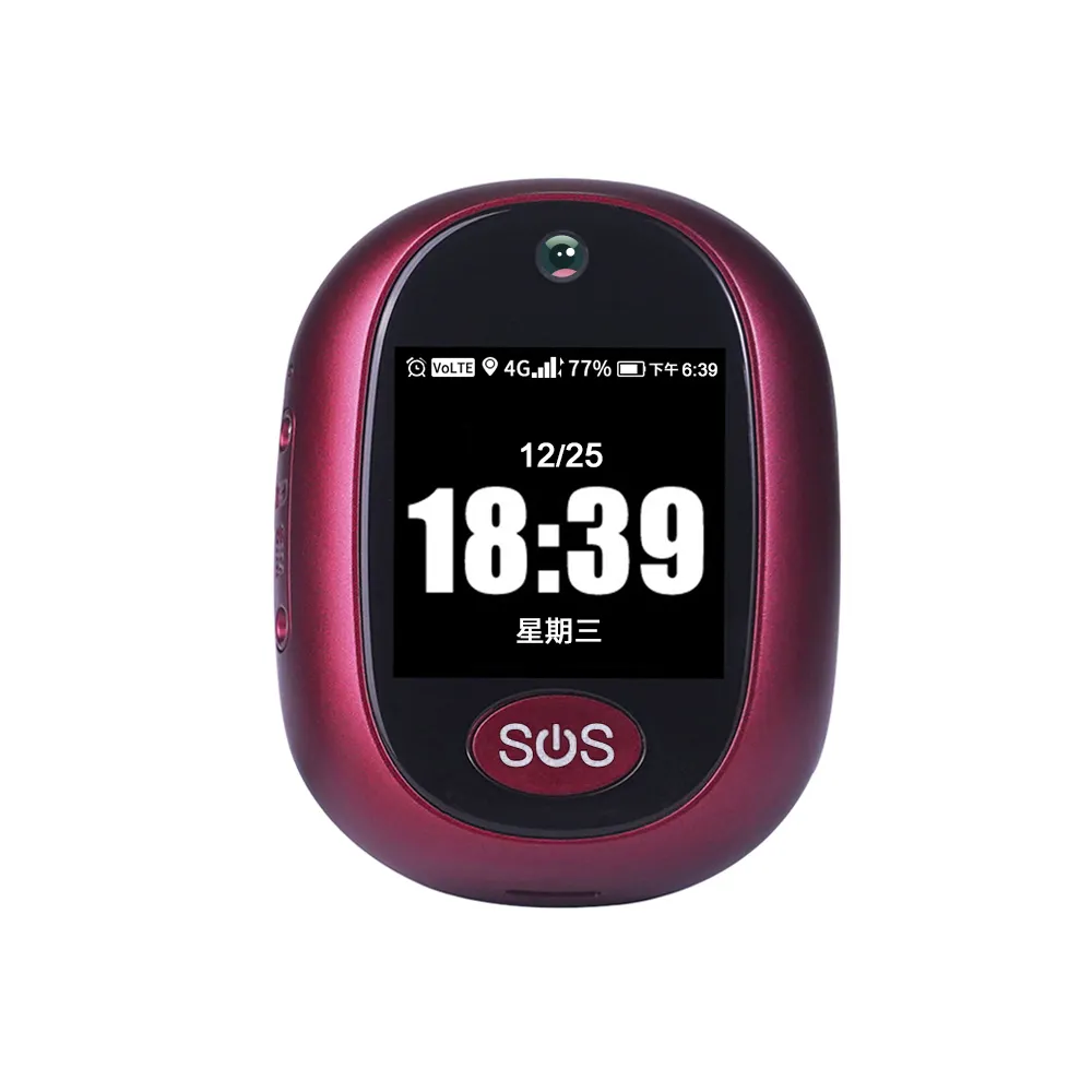 Pendentif de suivi GPS 4G nouveauté, avec bouton SOS, pour aide d'urgence, moniteur GPS, écran couleur, nouveauté