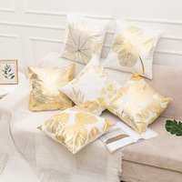Housse de coussin personnalisée par sublimation, motif géométrique doré, pour canapé