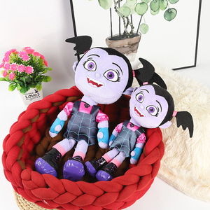 Logotipo personalizado Halloween gran vampiro chica juguete de peluche Vampirina <span class=keywords><strong>DSN</strong></span> muñeco de peluche suave figura de dibujos animados Anime almohada para dormir - Product Image 1